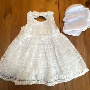 White lace Easter dress